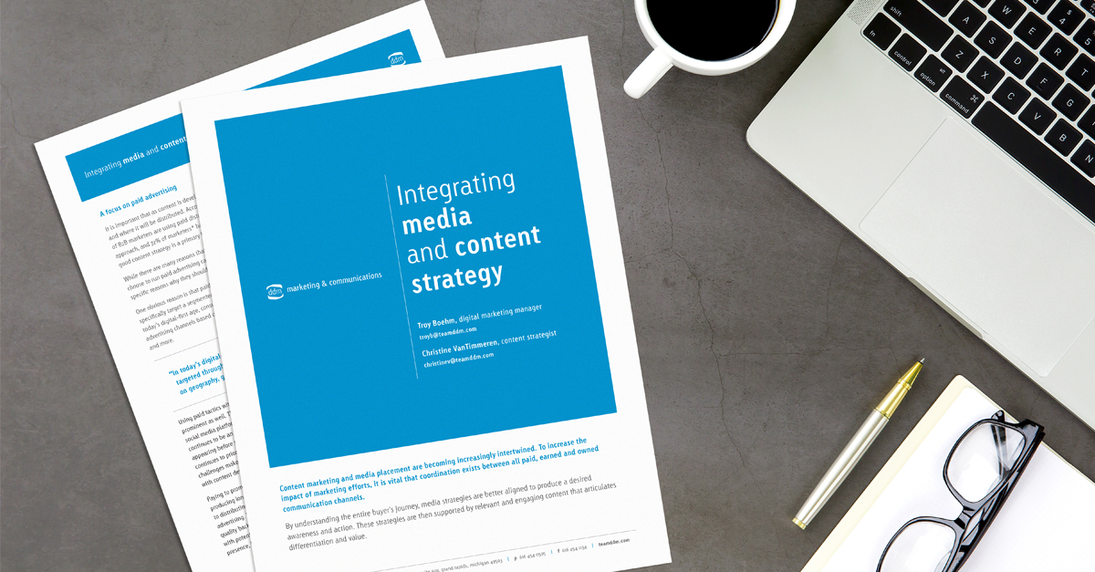 ddm marketing + communications publishes white paper on integrating media and content strategies