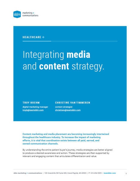 Document cover - Integrating Media and Content Strategy